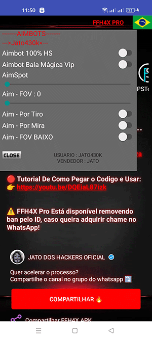 FFH4X Mod Menu V65 APK Download [Free Fire] 2023 OBB41