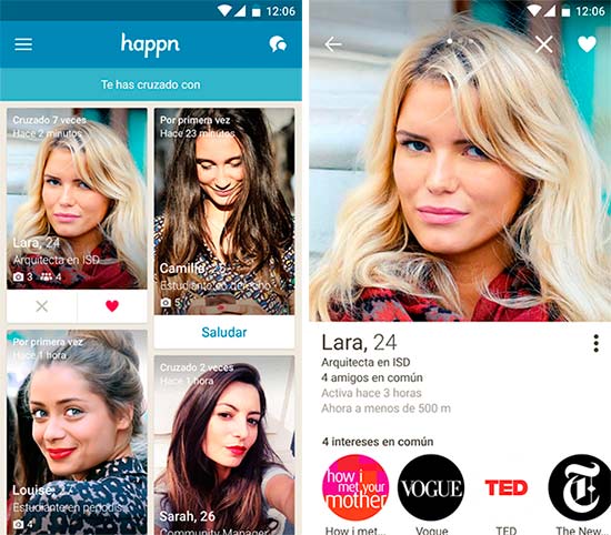 Happn la aplicación para ligar