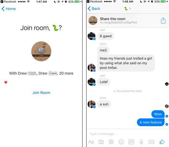 facebook chats publicos
