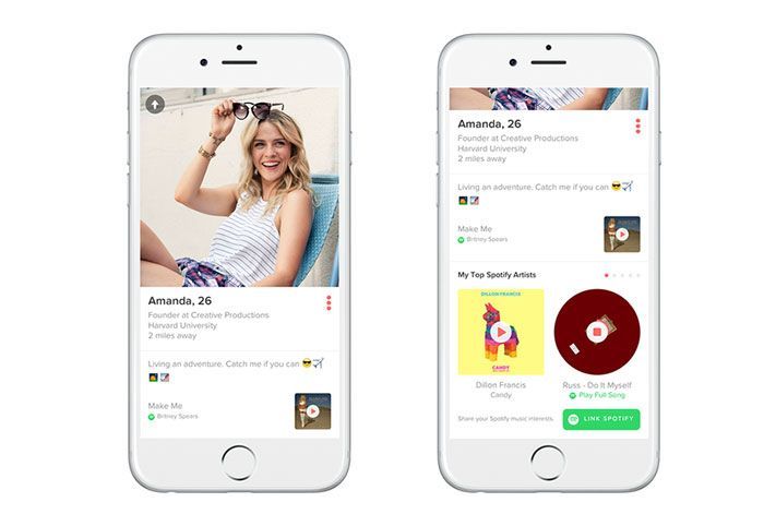 Tinder y Spotify