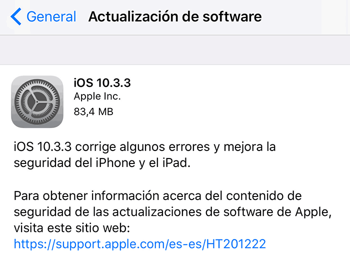 imagen iOS 10.3.3
