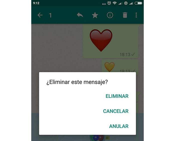 imagen eliminar mensajes enviados