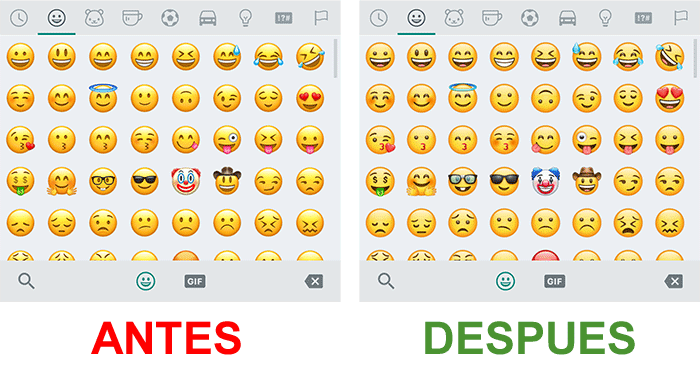 WhatsApp para Android estrena nuevos diseños de emojis