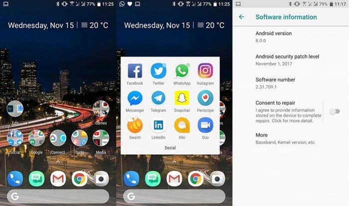imagen HTC U11 con Android 8.0 Oreo
