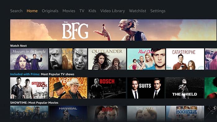 amazon prime on sony android tv