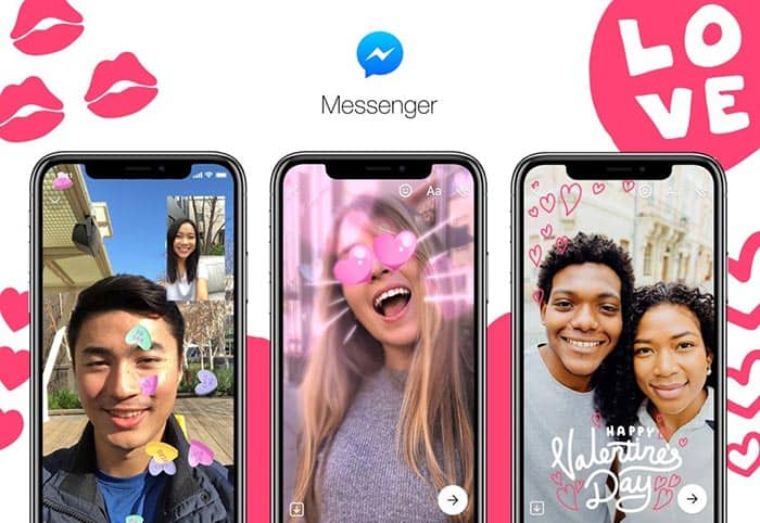 imagen Facebook Messenger para San Valentín